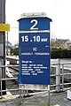 Simplest form of a train announcement posted on a platform in Belgium