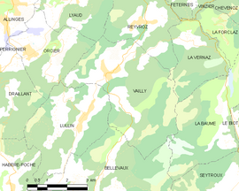 Mapa obce Vailly