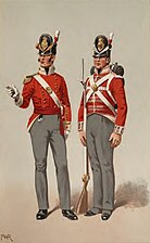 Officer and soldier of the British Army, 1815