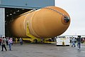 Space Shuttle External Tank being moved from Building Number 4