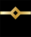 Shoulder rank insignia of a deck cadet or apprentice officer of the Greek Merchant Marine (Dokimos Ploiarchos/Δόκιμος Πλοίαρχος)