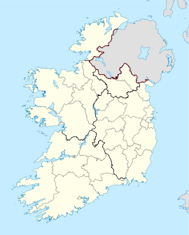 Poloha mesta v rámci Írska