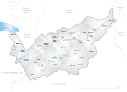 Distrikte va kanton Wallis