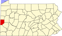 Locatie van Beaver County in Pennsylvania