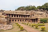 Udayagiri and Khandagiri Caves is home to the Hathigumpha inscription, which was inscribed under Kharavela, the then Emperor of Kalinga of the Mahameghavahana dynasty.