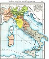 Estaos de la península itálica en 1815.