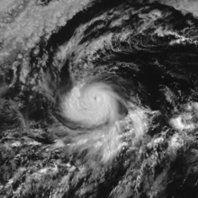 Satellite image of Hurricane Hector as a Category 2 hurricane on August 2