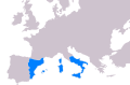 Expansion de la couronne d'Aragon en Méditerranée au milieu du XVe siècle.