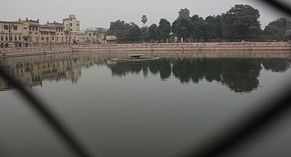 Durga Kund (pond) next to the temple