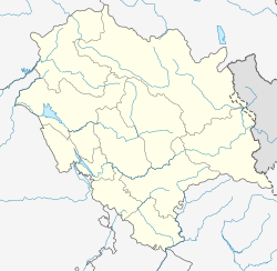 Map showing the location of Manali within Himachal Pradesh and India