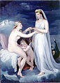 Hera Aphrodite'den büyülü kemeri alırken
