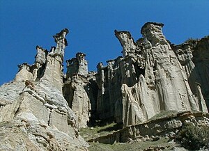 Formações vulcânicas de Yanıkyöre, no distrito de Kula