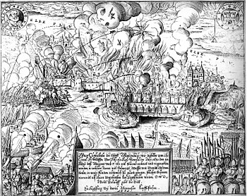 Magdeburg 1631, Kupferstich von Matthäus Merian