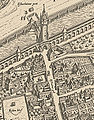 Der Eschenheimer Turm auf dem Merianplan von 1628