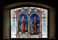 Gebrandschilderd raam met de naam Voorbeeld voor Gehuwden. Het raam bevindt zich in de parochiekerk Mariä Himmelfahrt te Nesselwängle in de Oostenrijkse deelstaat Tirol en toont Isidorus van Madrid en zijn vrouw Maria Torribia, die beiden heilig verklaard zijn.