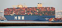 Le HMM Dublin, un des plus grands porte-conteneurs au monde