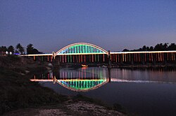 Tunga Bridge with Lightings during Theppotsava