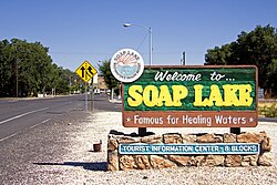 Welcome sign in Soap Lake