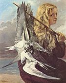 Момиче с чайки, 1865