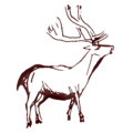Deer painted in red, panel 59