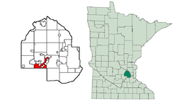 Location of Shorewood within Hennepin County, Minnesota