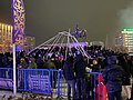 Manifestanti nella piazza principale di Aqtobe nel gennaio del 2022