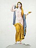 French School, Hermaphroditus, from a Herculanese fresco (c.1800, coloured engraving).jpg