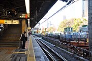 車站改善工程狀況（御茶之水橋側，2018年1月）