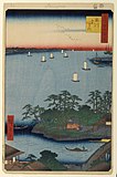Harbor in Kita-Shinagawa by Hiroshige