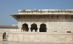 Exterior de Khas Mahal, residencia real dentro del fuerte.