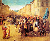 Arme c'hall Charlez VIII o vont e Firenze d'ar 17 a viz Du 1494, gant Francesco Granacci