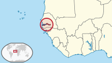 Description de l'image Gambia_in_its_region.svg.
