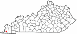 Location of Clinton, Kentucky