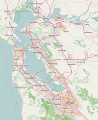 Location map/data/San Francisco Bay Area is located in San Francisco Bay Area