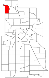 Location of Victory within the U.S. city of Minneapolis
