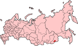 Agin-Burjatian sijainti Venäjän federaation kartalla