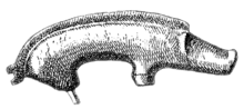 Black and White drawing of the Guilden Morden boar