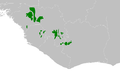 Mappa tal-foresti montani tal-Ginea