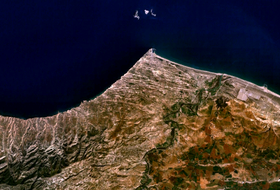 Vue satellitaire des îles Zaffarines