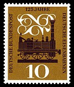 10-Pf-Sondermarke der Deutschen Bundespost (1960), Lokomotive Adler