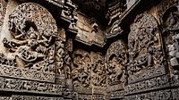 Exterior wall reliefs at Hoysaleswara Temple. The temple was twice sacked and plundered by the Delhi Sultanate.[259]