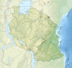 Khu nghệ thuật đá Kondoa trên bản đồ Tanzania