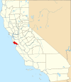 State map highlighting Santa Cruz County