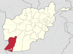 Maakunnan sijainti Afganistanissa