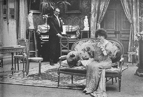 Բեռնարը Կամելիզարդ տիկինը ֆիլմում, Անդրե Կալմետի հետ (1911)
