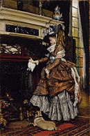 The Fireplace depicting a Pug, James Tissot