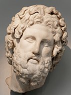 Phòng 22 - Colossal người đứng đầu Asclepius đội vương miện kim loại (hiện đã mất), từ một bức tượng thờ ở Melos, Hy Lạp, 325-300 trước Công nguyên