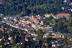 View o Baden-Baden frae Moont Merkur.