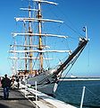 The school ship Guayas on a visit in Argentina.