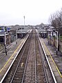 Walthamstow Central railway station viewed west from the A112 overbridge